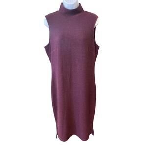 Apt 9 Womens Burgandy Sleevless Dress Size Large